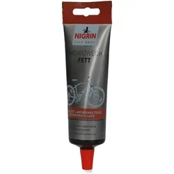 Nigrin Mehrzweckfett BIKE-CARE, 100ml - Fahrrad-Pflegemittel für optimale Schmierung und Schutz. Lang anhaltender Korrosionsschutz und verbessertes Laufverhalten für Lager, ideal für hochbelastete Fahrradteile.