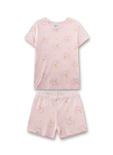 Sanetta Mädchen-Schlafanzug kurz rosa Fee - Hochwertiger kurzärmeliger Schlafanzug für Mädchen in rosa mit zauberhaftem Fee-Design. Aus weichem Baumwoll-Modal-Mix gefertigt, sorgt er für angenehmen Tragekomfort und ist pflegeleicht – ideal für erholsame Nächte.