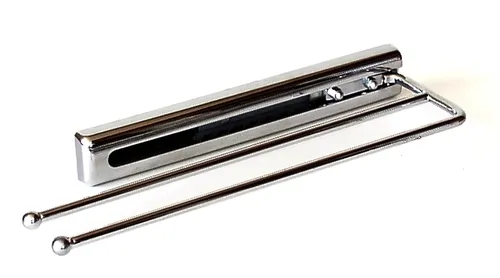 Handtuchhalter   Stahl Chrom glanz zweiarmig Einbaulänge 325mm