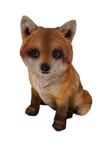 Dekofigur Fuchs klein 23 x 11 x 14 cm  Gartenfiguren in orange von FD