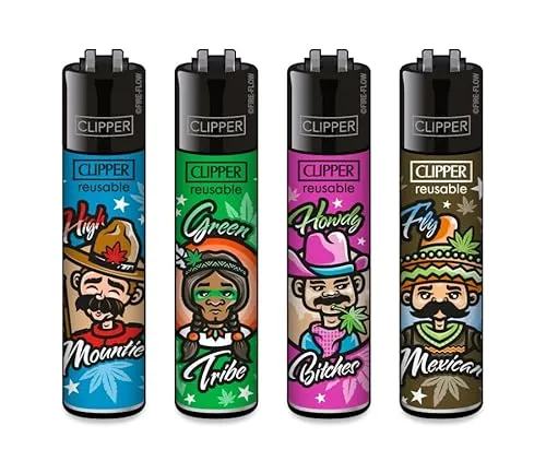 Clipper Feuerzeug 4er Set: (420 America) von sunmondo