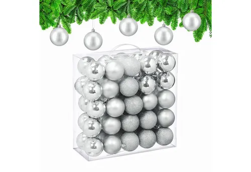 Weihnachtsbaumschmuck Silber von Relaxdays