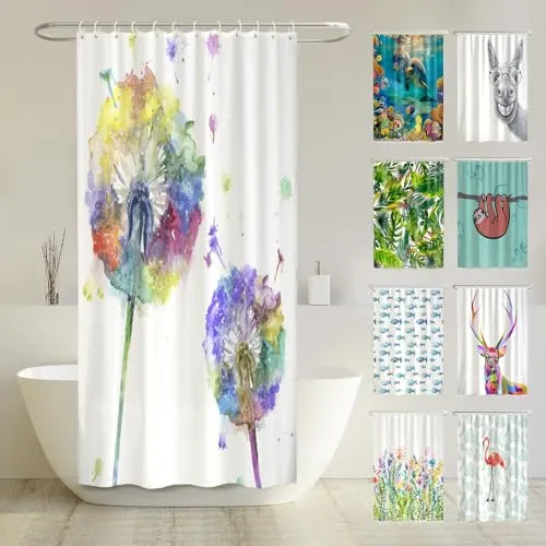 Arteneur Duschvorhang 120 cm, Anti-Schimmel Beschichtet - Duschvorhang in Breite 120 cm, mit antibakterieller und wasserdichter Beschichtung, waschbar bei 40°C - ideal für ein hygienisches Badezimmer.