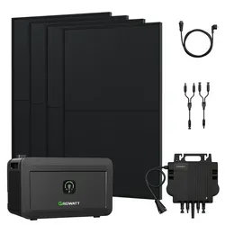 Growatt NOAH 2000 Balkonkraftwerk mit Speicher - Solaranlage mit 2048Wh bis 8192Wh, 1800W PV-Eingangsleistung und langlebiger LiFePO4-Batterie für bis zu 6000 Ladezyklen – ideal für nachhaltige Energiegewinnung.