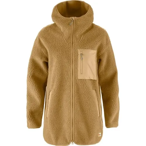 Fjällräven Damen Vardag Pile Long Fleecejacke - Fleecejacken aus 100 % recyceltem Polyester, warm und bequem mit nachhaltigen Materialien, ideal für umweltbewusste Outdoor-Aktivitäten.