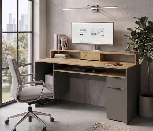 INOSIGN Schreibtisch Peoria – Multifunktionaler Gamingtisch mit Monitoraufsatz