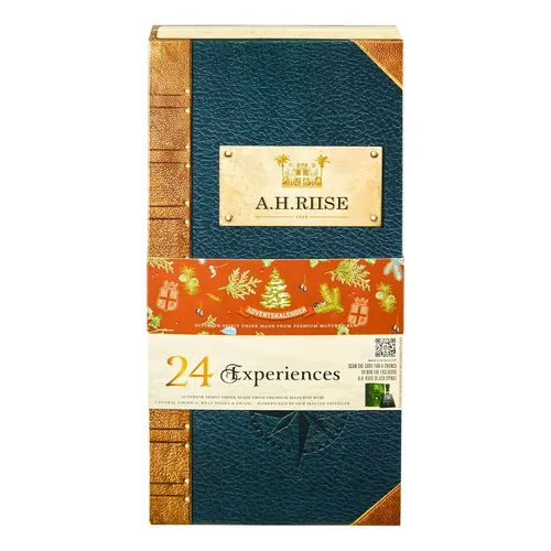 A.H. Riise Adventskalender - 24 exquisite Mini-Flaschen Rum, dänische Tradition trifft karibischen Genuss für die Adventszeit