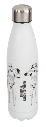 Out of the blue Trinkflasche-Edelstahl weiß, Stormtrooper Wasserfalsche 500 ml – wiederverwendbar für heiße und kalte Getränke, 71/3292, Weiss