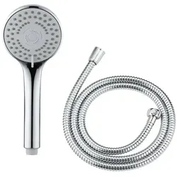 WENKO Mod. Basic Line Duschkopf Set, 2-teilig mit 5 Strahlarten