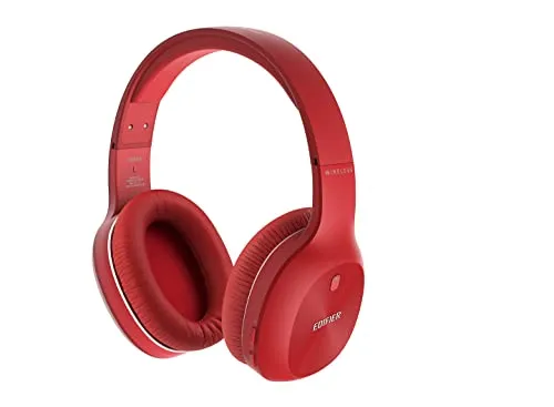 Edifier W800BT Plus Wireless Kopfhörer aptX (Rot) - Kabellose Kopfhörer mit aptX-Technologie für hochwertigen Sound, ideal für Musikliebhaber und unterwegs.
