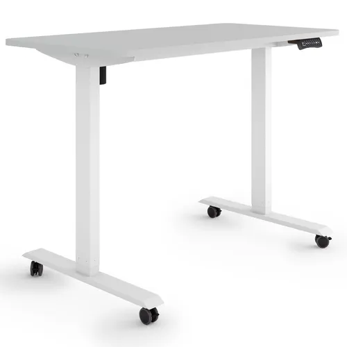 ESMART Germany ETX-121WG Steh-Sitz-Schreibtisch - Ergonomischer Schreibtisch 120 x 60 cm, elektrisch höhenverstellbar von 78,5 - 128,5 cm, mit 3x Memory-Funktion und Aktivitätserinnerung für eine gesunde Arbeitsweise.
