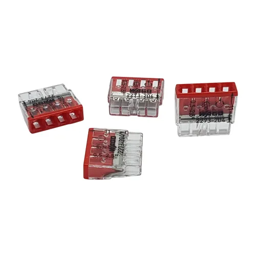 Produktbild Stück Wago 2273-204 COMPACT-Verbindungsdosenklemme Ø 0,5-2,5 mm², 4-polig 30