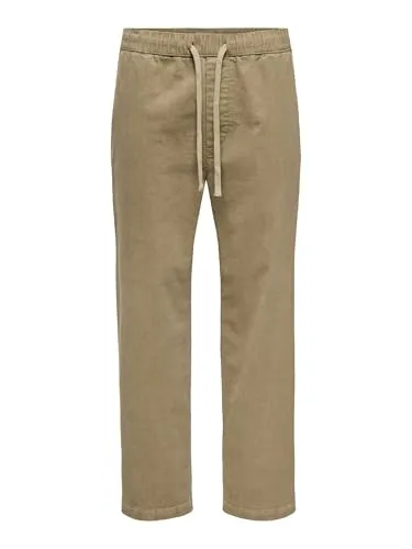 ONLY & SONS Herren Onsfade Loose 0188 String Cord Pant, Chinchilla, M