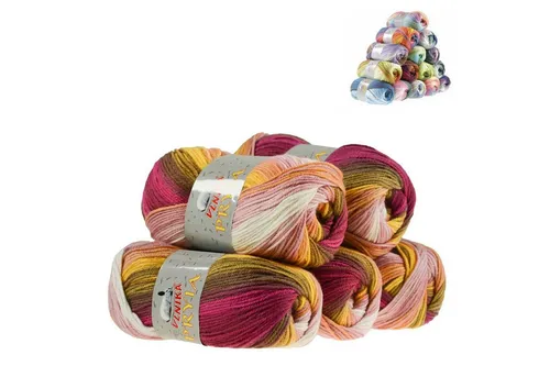 VLNIKA 5 x 100g Farbverlaufsgarn Pryia Häkelwolle, 120 Mysterious Lady