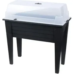 Frühbeet Gewächshaus Kunststoff Treibhaus 78x40x83cm - Pflanzenzubehör mit innovativem Kunststoffdesign, ideal für die Pflanzenaufzucht. Inklusive Abdeckhaube und intelligentem Belüftungsregler für optimales Wachstum und einfachen Aufbau.