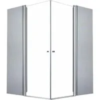 Eck Duschkabine 60x60x195cm von Glaszentrum Hagen - Moderne Eckduschkabine aus 6mm Klarglas, ideal für jedes Badezimmer. Mit ESG-Siegel für höchste Qualität und Pendeltür für einfachen Zugang.