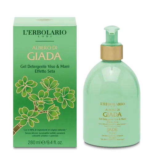 L'erbolario Antriebswelle von Jade Gel-Reiniger Gesicht & Hände 280ml