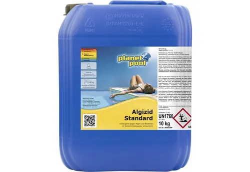 Planet Pool Algizid Standard - 1-10 Liter wählbar - Poolpflege gegen Algenwachstum: Das chlorfreie Algizid Standard von Planet Pool ist pH-neutral, geruchsfrei und ideal für eine effektive Algenprophylaxe im Swimming Pool.