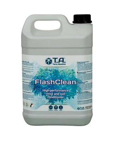T.A. Flash Clean 5L - Spülung Flora Kleen Reinigungslösung - Dünger und Reinigungslösung für optimale Endspülung, mineralisch und konzentriert, ideal für alle Pflanzenarten.