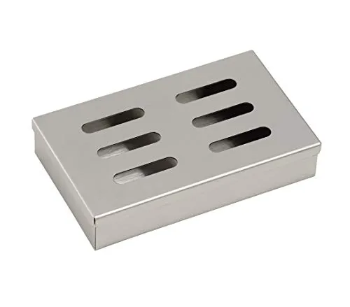 Dehner Räucherbox, ca. 21 x 13 x 3.4 cm, Edelstahl, silber