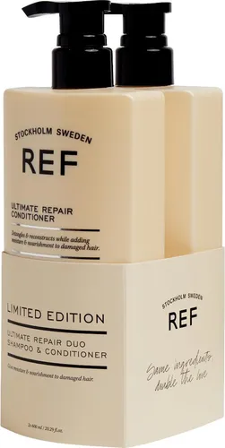 REF Ultimate Repair Duo Set 600ml - Gesichtscremes: Ultimatives Reparatur-Duo für gesundes Haar, bestehend aus Shampoo und Conditioner in limitierter Edition.