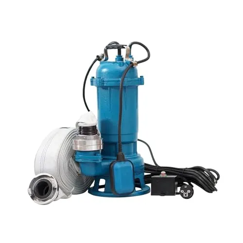 1100W WEISBACH PROFESSIONAL CTR Leistungsstarke Tauchpumpe Fäkalienpumpe Schmutzwasserpumpe mit Zerkleinerer und Schwimmer 21000L/h + 2