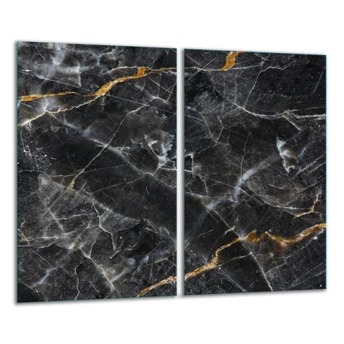 Herdabdeckplatten 2 teilig 30x52 Ceranfeld Abdeckung Glas Marmor