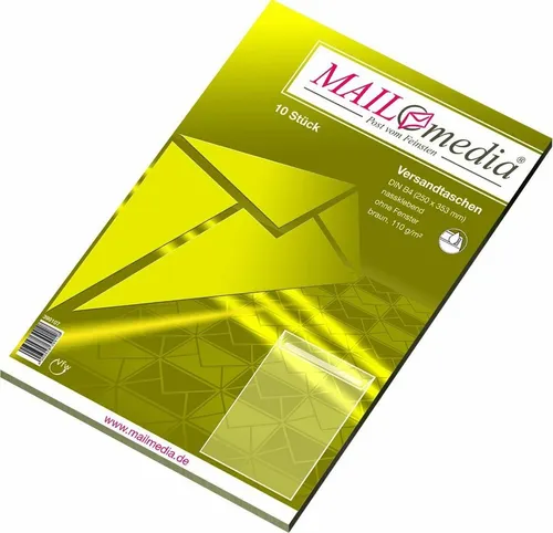 Elepa Versandtasche Versandtaschen B4 110g/qm gummiert braun VE=10 Stück (25 Stück)