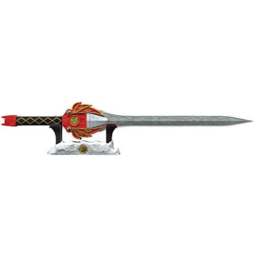 Power Rangers Lightning Collection Mighty Morphin Roter Ranger Power Sword - Nachbildungen & Requisiten - Premium Rollenspielschwert mit Lichteffekten und Sounds, perfekt für Cosplay und Sammler.