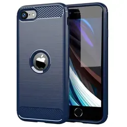 Cadorabo Hülle für Apple iPhone SE 2020 in Blau Schutzhülle TPU Case Cover Etui Handyhülle