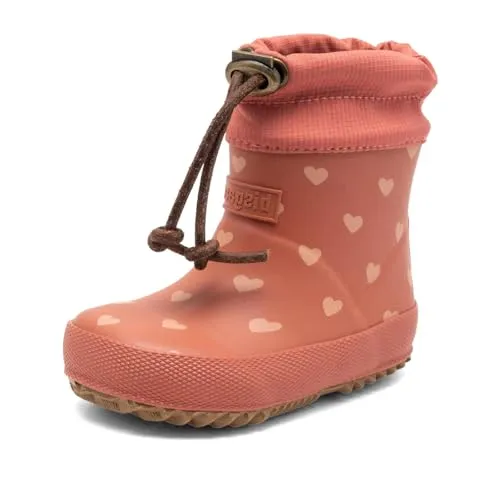 bisgaard Thermo Baby Rain Boot, Ruby Heartbeat, 27 EU - Gummistiefel aus wasserdichtem Naturkautschuk mit warmem Wollfutter für besten Tragekomfort und Bewegungsfreiheit – ideal für Regentage!