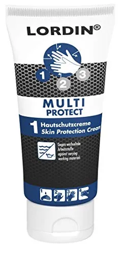 Peter Greven LORDIN Multiprotect Schutzcreme 100 ml - Hautschutz zur Stomaversorgung, silikonfrei und mit pflegendem Panthenol für umfassenden Schutz vor wechselnden Berufsstoffen.