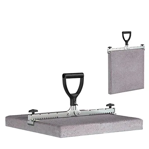 LANGFIT® Plattenheber mit normalem Griff - Made in Germany - Heber für Gipskartonplatten mit Tragkraft bis 60kg, ideal zum senkrechten und waagerechten Anheben von Platten. Verstellbereich von 30 bis 50cm, perfekt für den professionellen Einsatz.