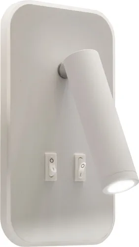 LED Wandspot Aluminium verstellbar Weiß eckig 3000 K warmweißes Licht 730 lm Wandlampe