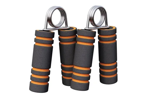 GORILLA SPORTS Handmuskeltrainer 2er Set, verchromte Federringe, Schaumstoff Griffpolsterung (1-St)