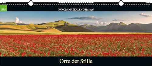 GEO Panorama: Orte der Stille 2026 - Wandkalender - Freizeit, Haus & Garten - Großformatiger Kalender mit beeindruckenden Landschaftsbildern für entspannende Momente im Alltag.