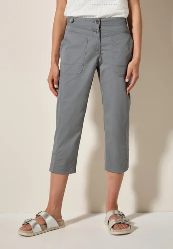 Cecil Damen B378678 Hose, Obelisk Grey, 28W/22L - Damen-Hosen im Casual Fit mit Mid Waist und Slim Legs, ideal für einen bequemen Look. Seitliche Taschen und Knopfdetail am Bund sorgen für stilvolle Akzente.