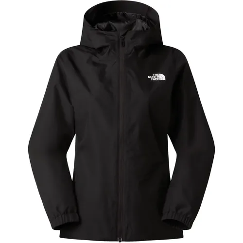 The North Face QUEST MONO Damen Regenjacke – Größe XL in tnf black - Atmungsaktive und winddichte Funktionsjacke aus hochwertigem DryVent-Gewebe; ideal für Outdoor-Aktivitäten mit verstellbarer Kapuze und versiegelten Nähten.