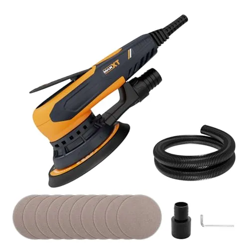 MAXXT 350W Exzenterschleifer - Schleifmaschinen mit 6 einstellbaren Geschwindigkeiten, leistungsstarkem bürstenlosen Motor und automatischer Bremse für präzises Arbeiten und saubere Ergebnisse.