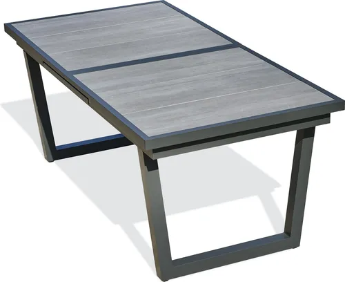 Gartentisch für 10 Personen, Aluminium mit Keramikplatte