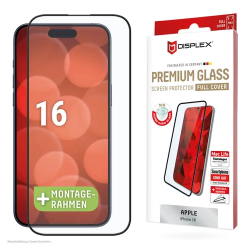 DISPLEX Premium Glass FC Transparent Displayschutzglas 10H für iPhone 16 NEU