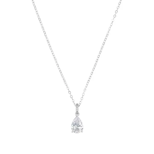 Amor Kette mit Anhänger aus 925 Sterling Silber - Elegante Damenkette mit verstellbarem 38+5 cm Design, funkelnde Zirkonia und kommt in einer schönen Geschenkbox – perfekt für besondere Anlässe.