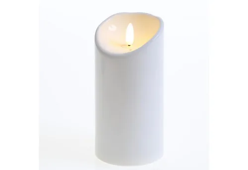 MARELIDA LED-Kerze LED Kerze für Außen Terrasse Balkon Garten flackernd Timer H: 15cm (1-tlg)