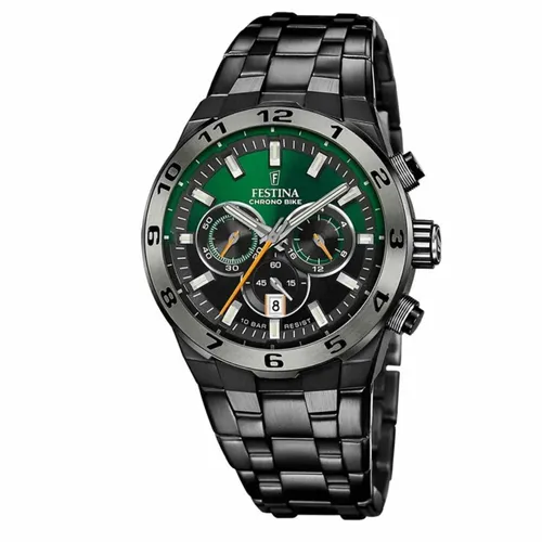 Festina F20673/2 Herren Grün Spezial Edition Armbanduhr - Armbanduhr für Herren mit grünem Ziffernblatt, wasserdicht bis 100 m und elegantes Edelstahlgehäuse. Perfekt für Sport und Alltag!