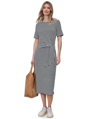 Street One Damen Midi-Kleid mit Knotendetail von Street One