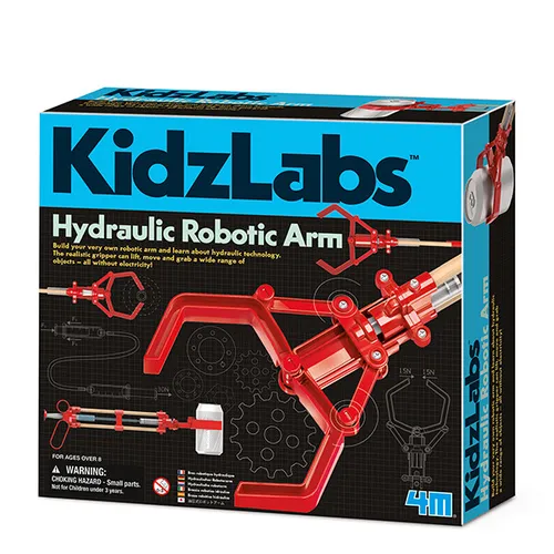 4M KidzLabs - Hydraulik Arm rot Physik Bauset Basteln Experiment Robotix