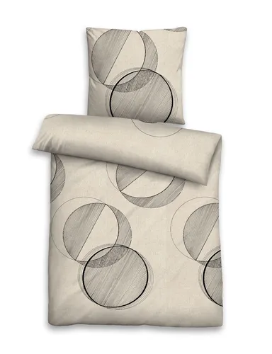 Bettwäsche MELANGE kitt 200x135 cm in beige von Sonstige