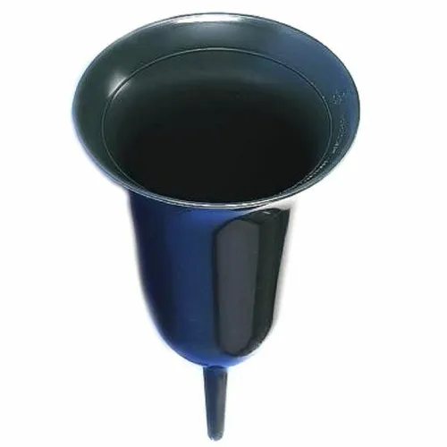 Plastik Grabvase Straußform grün 25 x 15cm - Friedhofsvase in ansprechender Straußform, wetterfest und ideal für die liebevolle Gestaltung von Grabstätten.