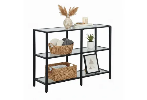 Konsolentisch aus Glas – Eleganter Flurtisch für Ihr Zuhause - Moderner Konsolentisch für den Innenbereich, 100 cm breit und aus hochwertigem Glas gefertigt, ideal zur Dekoration oder Ablage im Flur.