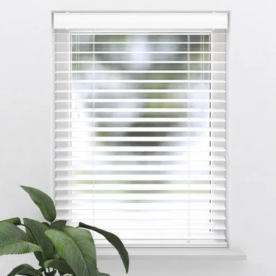 my home Jalousie Ariane - Freihängend mit 50mm PVC Lamellen in Holzoptik - Jalousien in Holzoptik, 120 cm x 240 cm, für eine elegante Raumgestaltung. Halbtransparent mit schnurzugbedienung, ideal für Lichtregulierung und Sichtschutz.